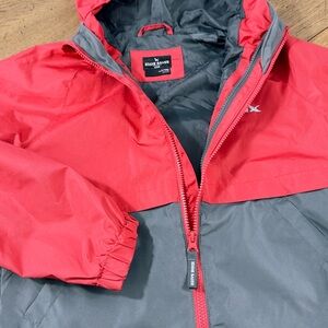 Eddie Bauer 3 in 1 Red and Gray Kids Raincoat